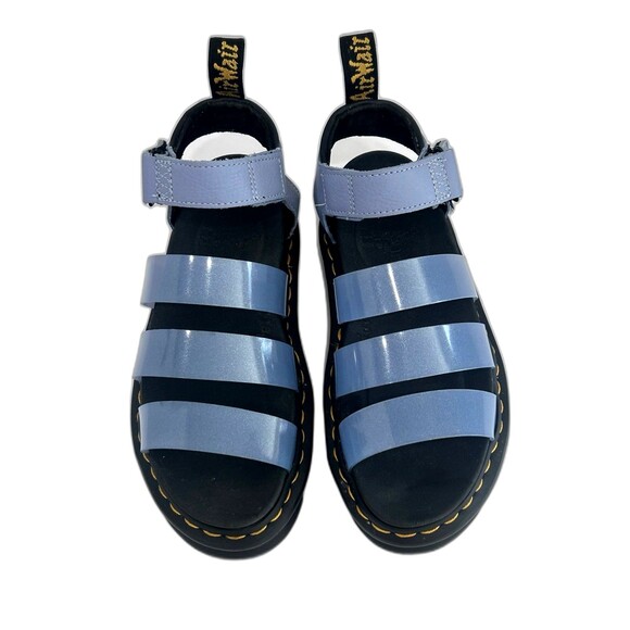 Dr. Martens Blaire Jelly Strap Sandals Color Zen Blue Size 5 Classic Platform - Picture 2 of 10